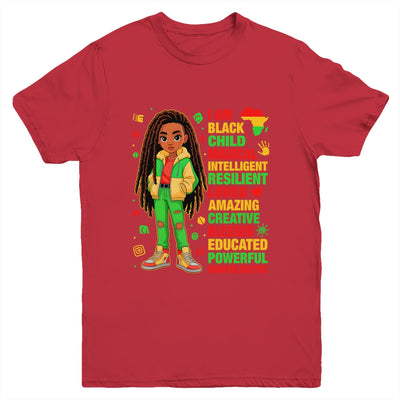 I Am Black Child History Month African American Kids Girls Youth Shirt | siriusteestore