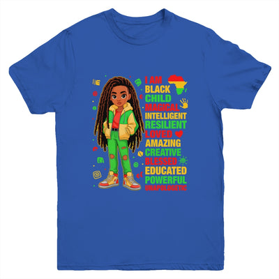 I Am Black Child History Month African American Kids Girls Youth Shirt | siriusteestore