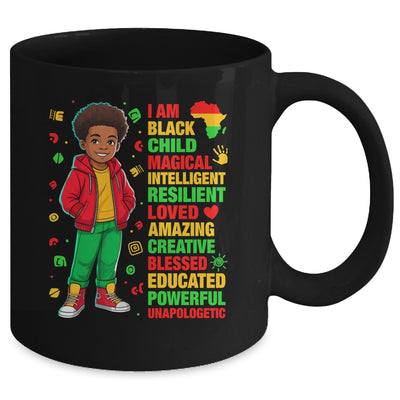 I Am Black Child History Month Kids Boys African American Mug | siriusteestore