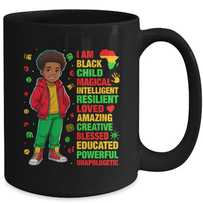 I Am Black Child History Month Kids Boys African American Mug | siriusteestore