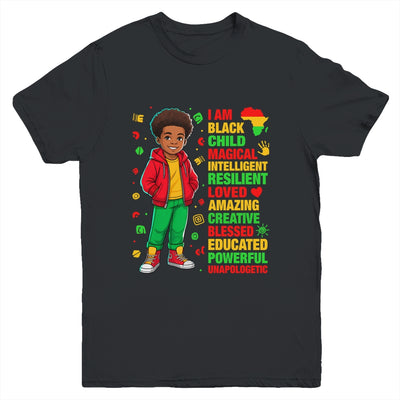 I Am Black Child History Month Kids Boys African American Youth Shirt | siriusteestore