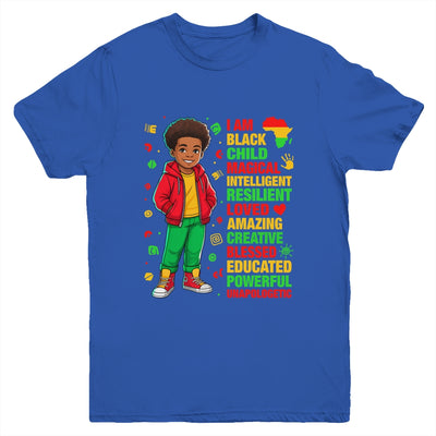 I Am Black Child History Month Kids Boys African American Youth Shirt | siriusteestore