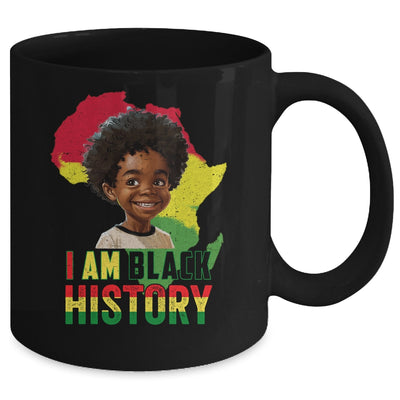 I Am Black History Afro Boy Little Melanin Prince Kids Mug | siriusteestore