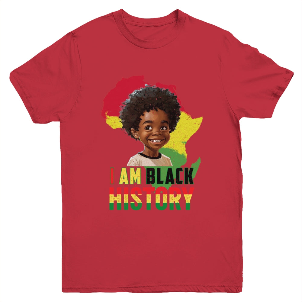 I Am Black History Afro Boy Little Melanin Prince Kids Youth Shirt | siriusteestore