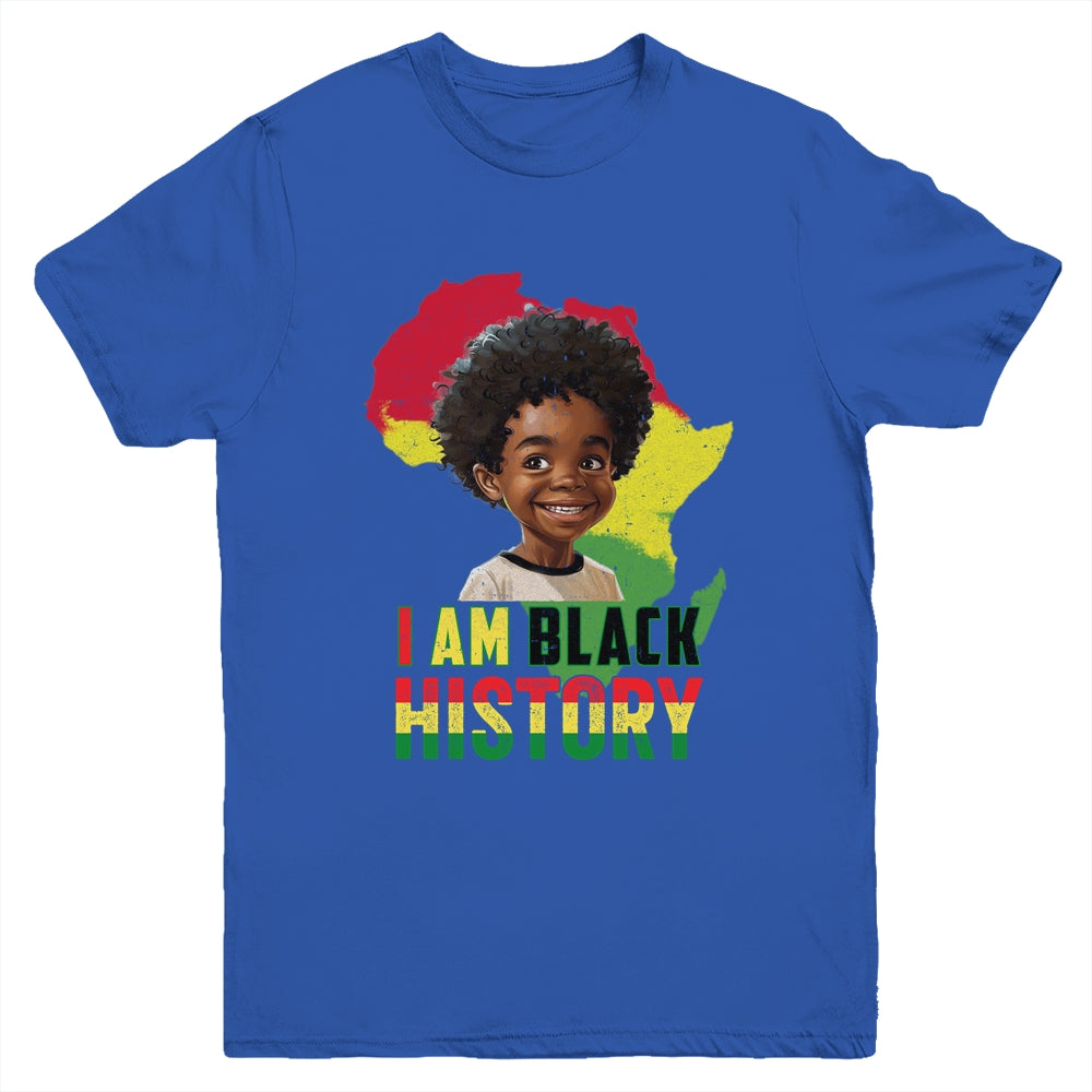 I Am Black History Afro Boy Little Melanin Prince Kids Youth Shirt | siriusteestore