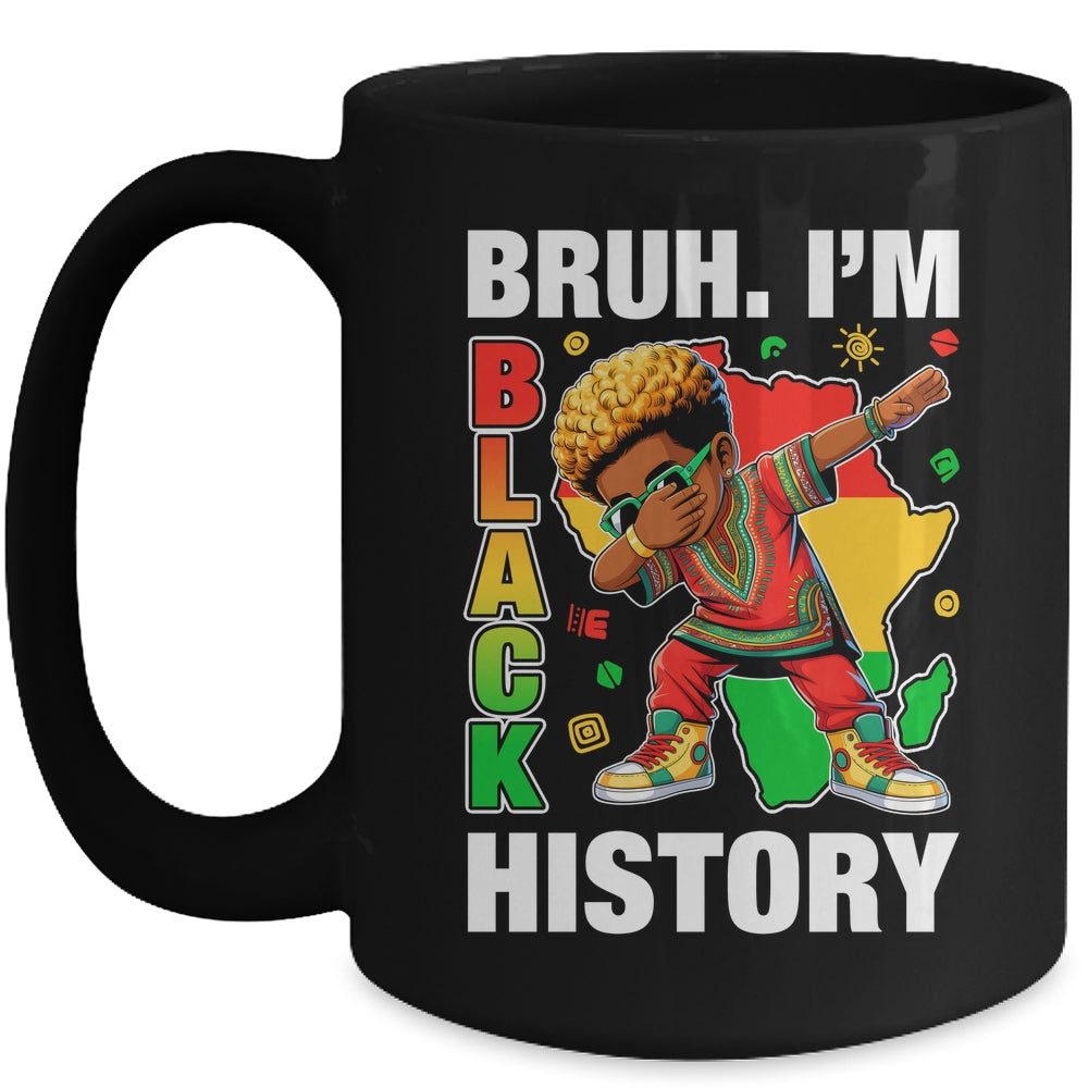 I Am Black History Dabbing Afro Men Boy Black History Month Mug | siriusteestore