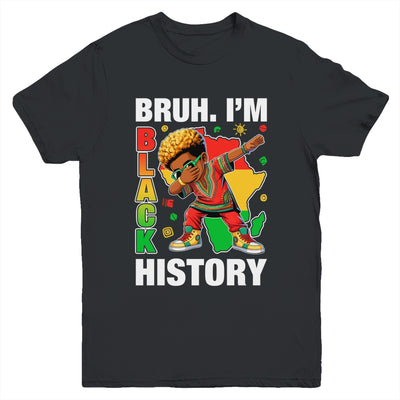 I Am Black History Dabbing Afro Men Boy Black History Month Youth Shirt | siriusteestore