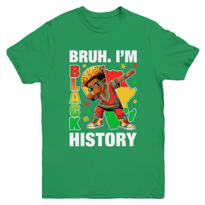I Am Black History Dabbing Afro Men Boy Black History Month Youth Shirt | siriusteestore