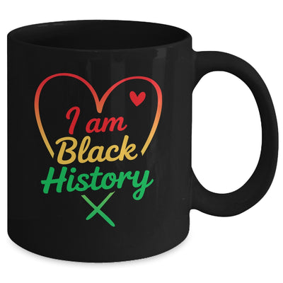 I Am Black History Heart Love African American Women Men Kid Mug | siriusteestore