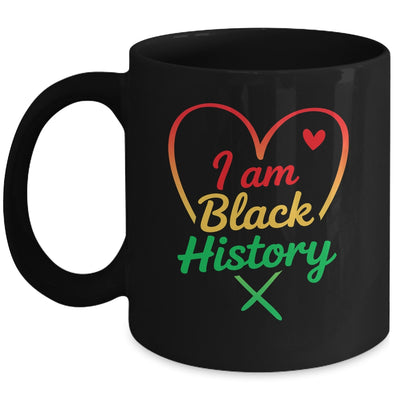 I Am Black History Heart Love African American Women Men Kid Mug | siriusteestore
