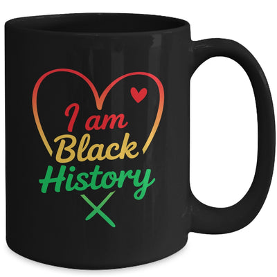 I Am Black History Heart Love African American Women Men Kid Mug | siriusteestore