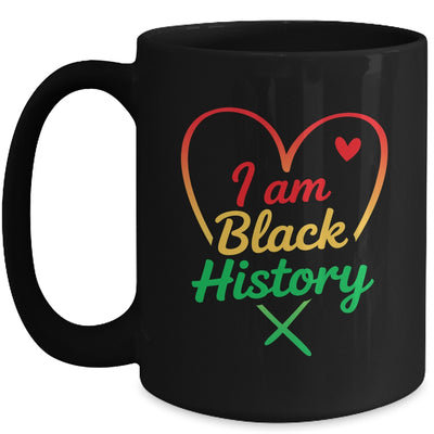 I Am Black History Heart Love African American Women Men Kid Mug | siriusteestore