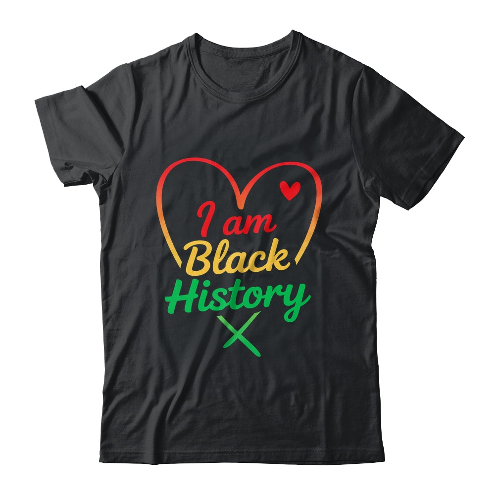 I Am Black History Heart Love African American Women Men Kid Shirt & Tank Top | siriusteestore