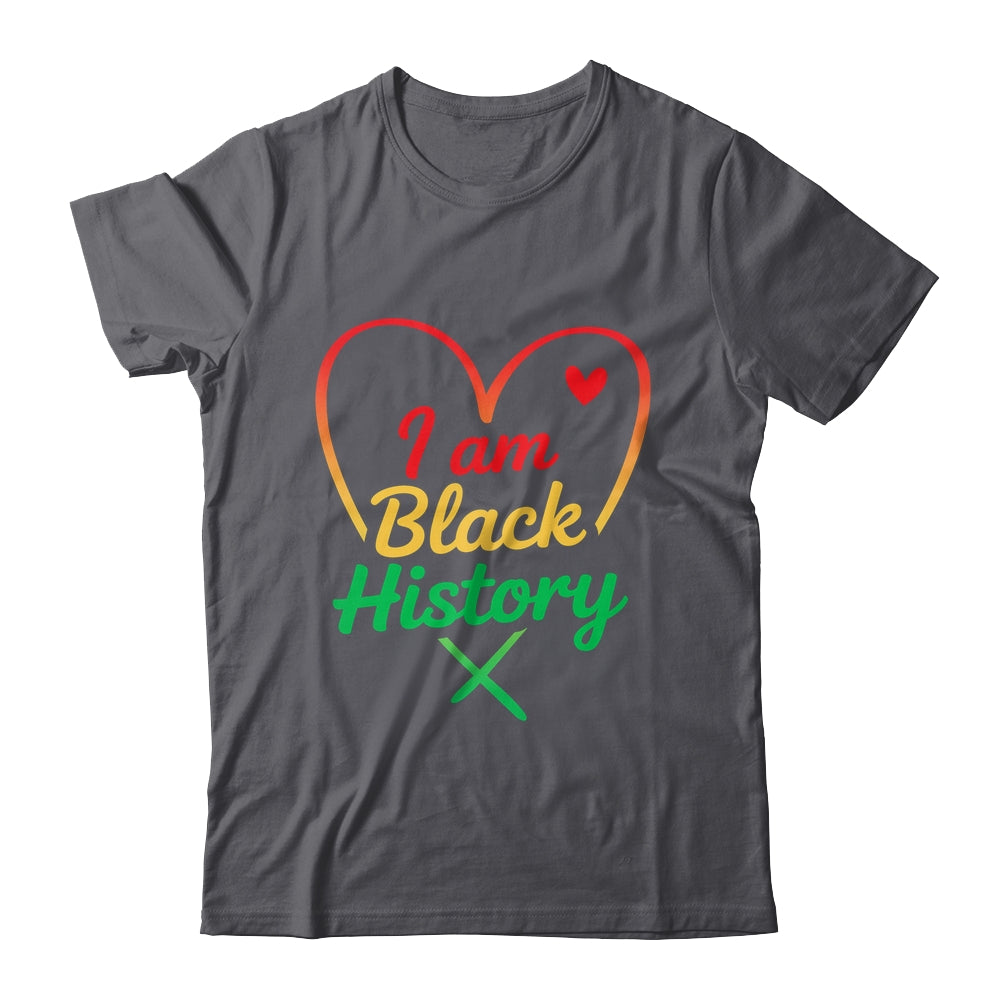 I Am Black History Heart Love African American Women Men Kid Shirt & Tank Top | siriusteestore