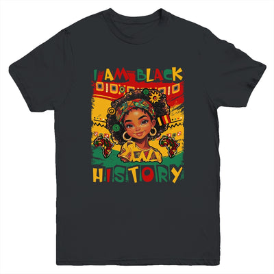 I Am Black History Month Black Melanin Kids Girls African Youth Shirt | siriusteestore