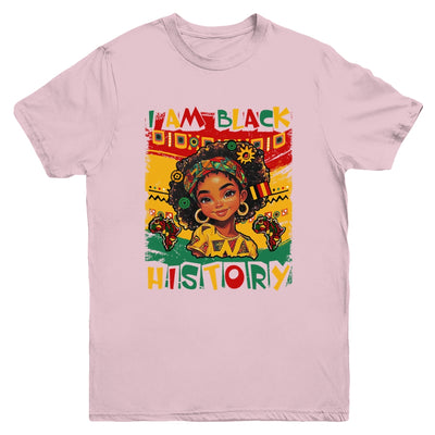 I Am Black History Month Black Melanin Kids Girls African Youth Shirt | siriusteestore