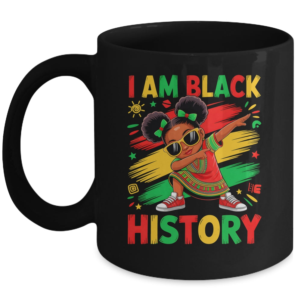 I Am Black History Month Dabbing Girl African Kids Mug | siriusteestore