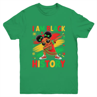 I Am Black History Month Dabbing Girl African Kids Youth Shirt | siriusteestore