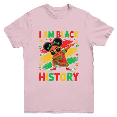 I Am Black History Month Dabbing Girl African Kids Youth Shirt | siriusteestore