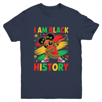 I Am Black History Month Dabbing Girl African Kids Youth Shirt | siriusteestore