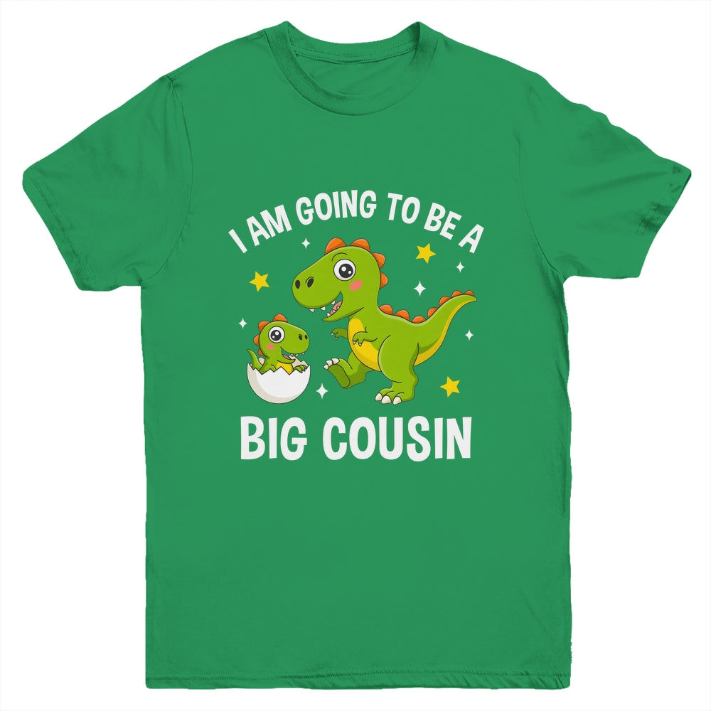 I Am Going To Be A Big Cousin Promoted To Cousin Dinosaur Youth Shirt | siriusteestore