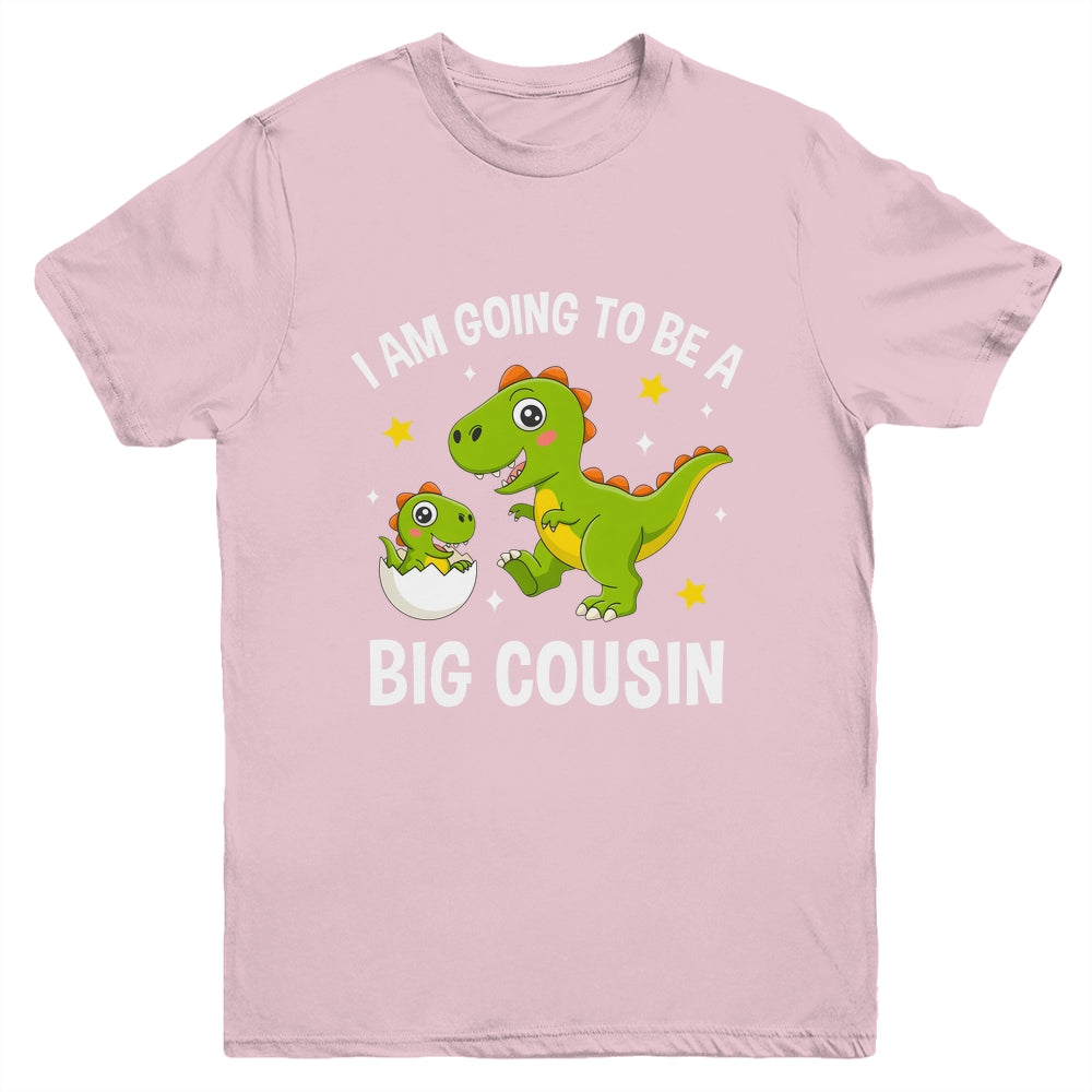 I Am Going To Be A Big Cousin Promoted To Cousin Dinosaur Youth Shirt | siriusteestore