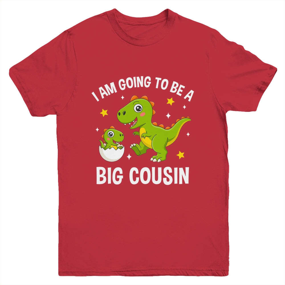 I Am Going To Be A Big Cousin Promoted To Cousin Dinosaur Youth Shirt | siriusteestore