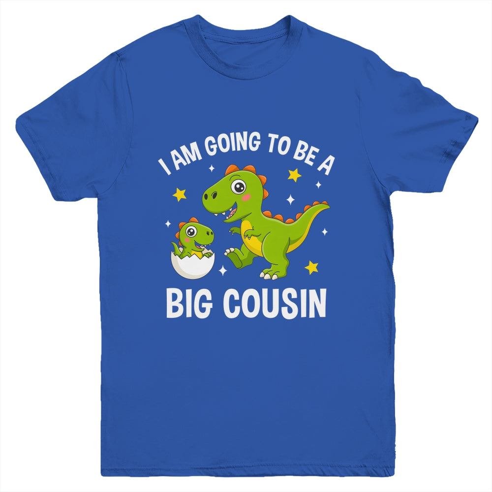I Am Going To Be A Big Cousin Promoted To Cousin Dinosaur Youth Shirt | siriusteestore