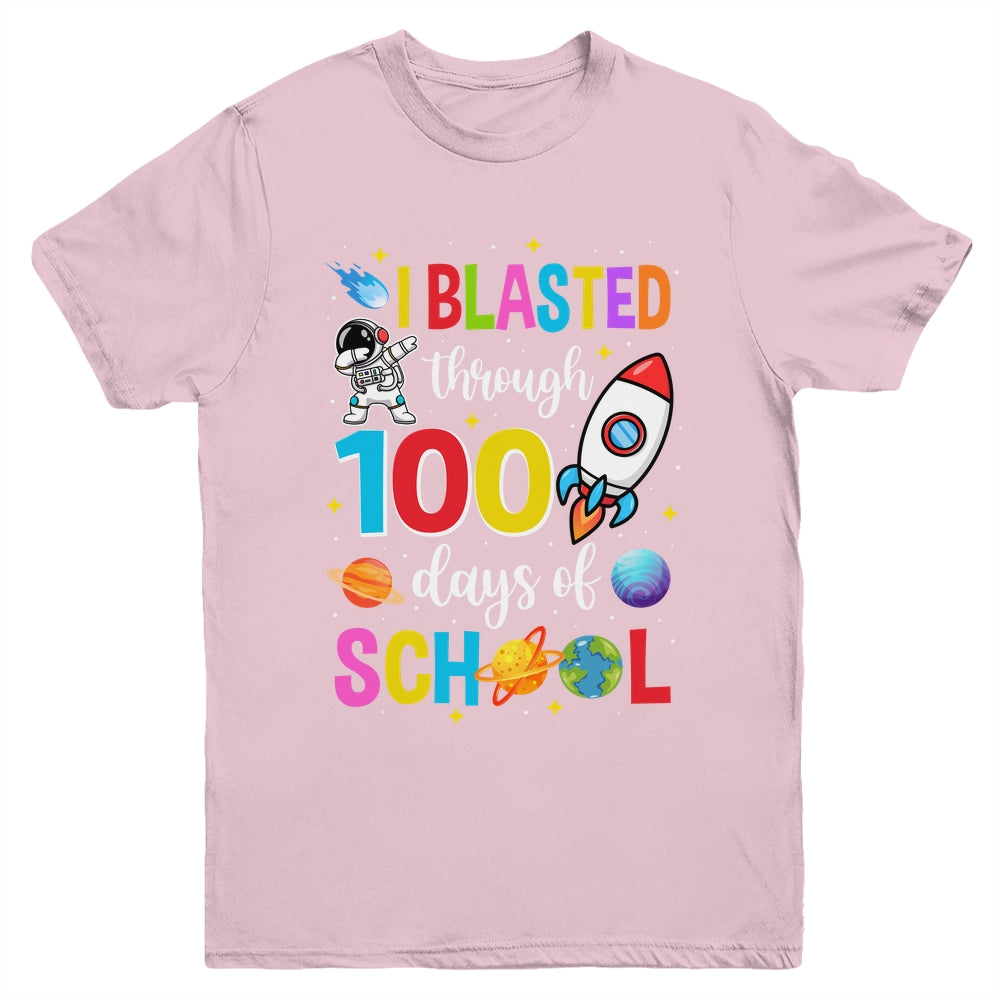 I Blasted Through 100 Days Of School 100th Day Teacher Kids Youth Shirt | siriusteestore