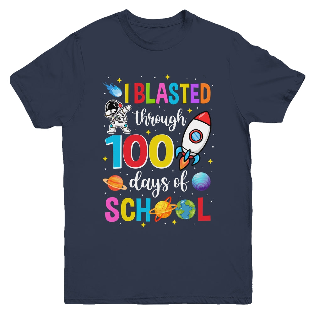 I Blasted Through 100 Days Of School 100th Day Teacher Kids Youth Shirt | siriusteestore