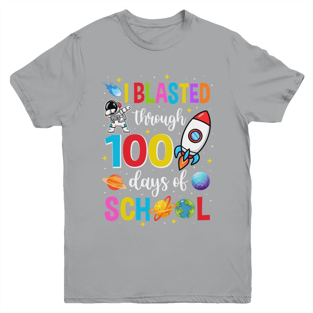 I Blasted Through 100 Days Of School 100th Day Teacher Kids Youth Shirt | siriusteestore