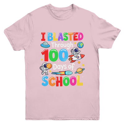 I Blasted Through 100 Days Of School Space Boy Kid Youth Shirt | siriusteestore