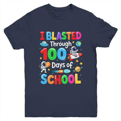 I Blasted Through 100 Days Of School Space Boy Kid Youth Shirt | siriusteestore