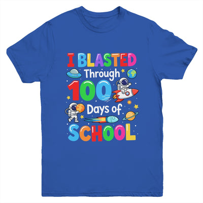I Blasted Through 100 Days Of School Space Boy Kid Youth Shirt | siriusteestore