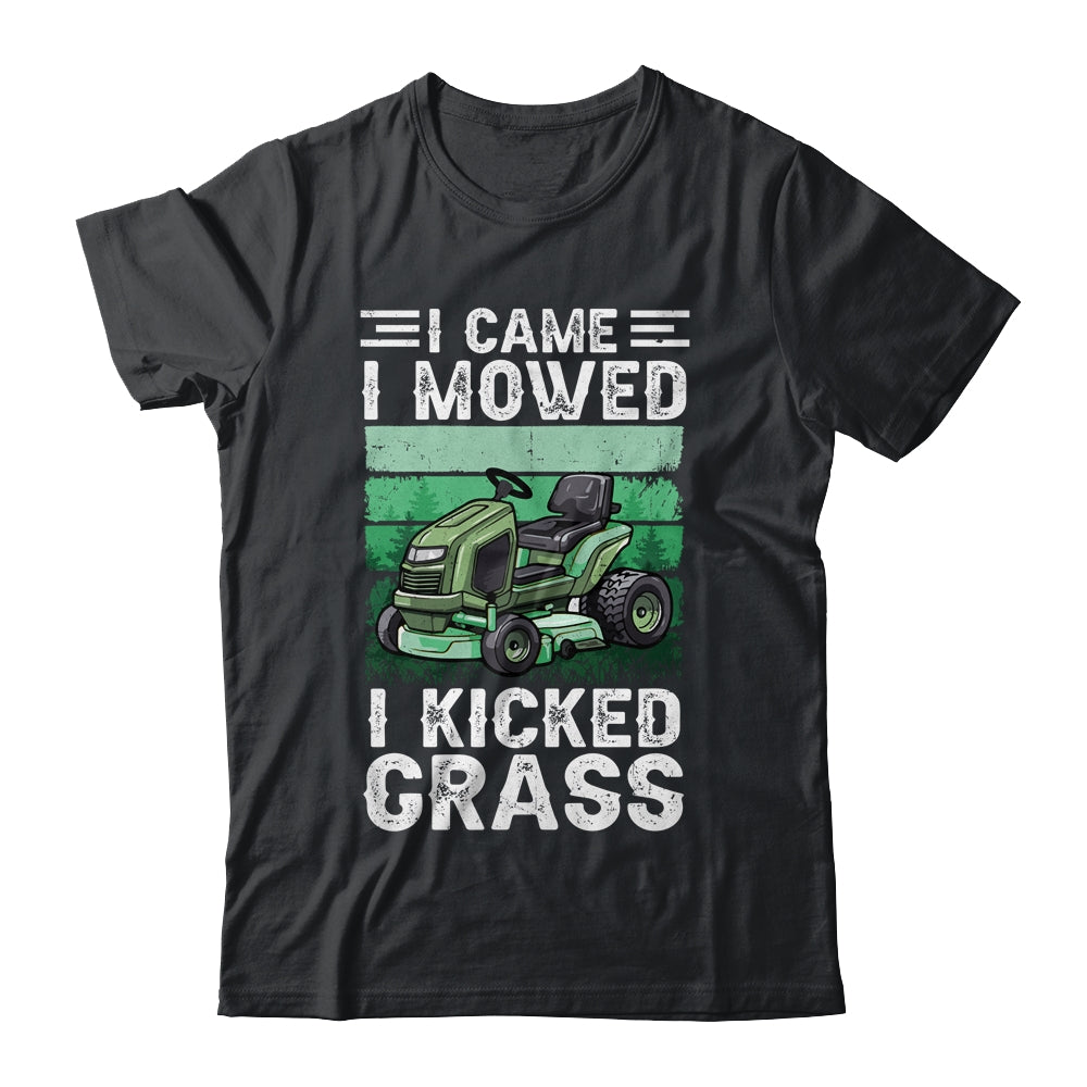 I Came I Mowed I Kicked Grass Funny Gardener Lawn Mowing Shirt & Tank Top | siriusteestore