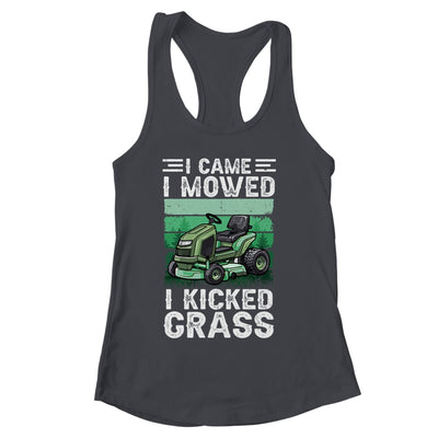 I Came I Mowed I Kicked Grass Funny Gardener Lawn Mowing Shirt & Tank Top | siriusteestore