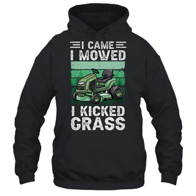 I Came I Mowed I Kicked Grass Funny Gardener Lawn Mowing Shirt & Tank Top | siriusteestore