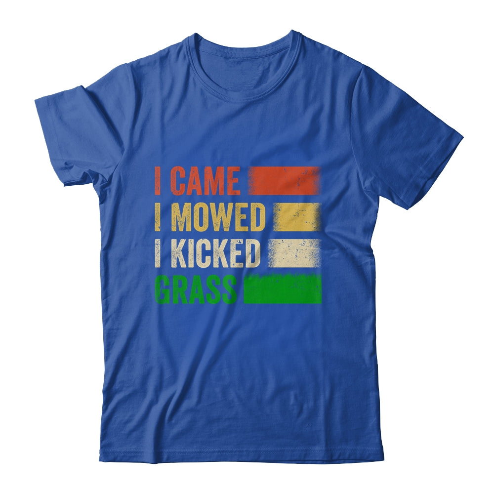 I Came I Mowed I Kicked Grass Lawn Mowing Gardener Men Women Shirt & Tank Top | siriusteestore