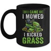 I Came I Mowed I Kicked Grass Riding Mower Mowing Dad Men Mug | siriusteestore
