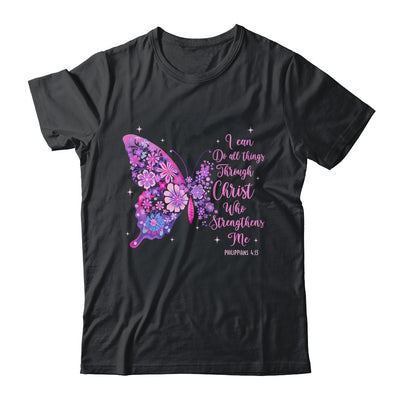 I Can Do All Things Through Christ Pretty Butterfly Women Shirt & Hoodie | siriusteestore