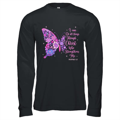 I Can Do All Things Through Christ Pretty Butterfly Women Shirt & Hoodie | siriusteestore