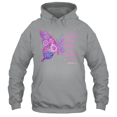 I Can Do All Things Through Christ Pretty Butterfly Women Shirt & Hoodie | siriusteestore
