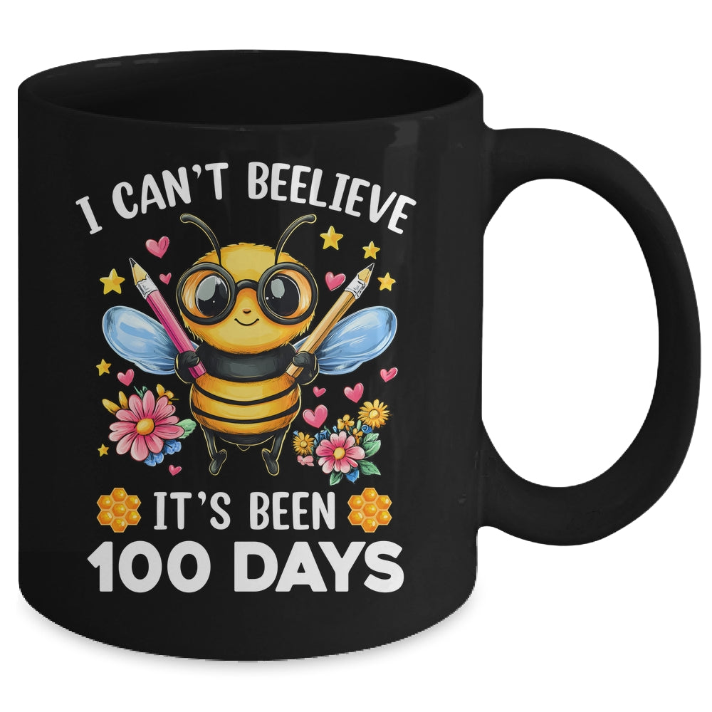 I Can't Believe Its Been 100 Days Funny Bee 100th Day School Mug | siriusteestore