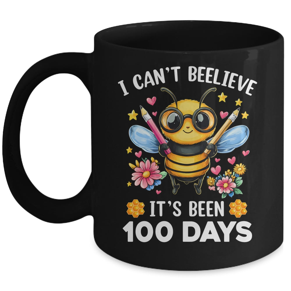 I Can't Believe Its Been 100 Days Funny Bee 100th Day School Mug | siriusteestore