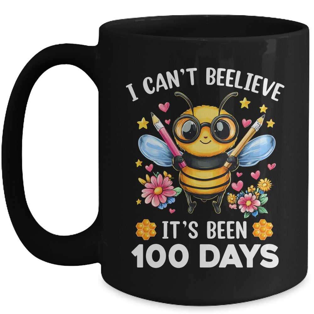 I Can't Believe Its Been 100 Days Funny Bee 100th Day School Mug | siriusteestore