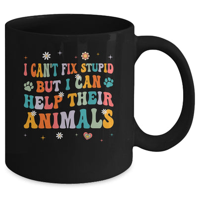 I Can't Fix Stupid But I Can Help Their Animals Groovy Mug | siriusteestore
