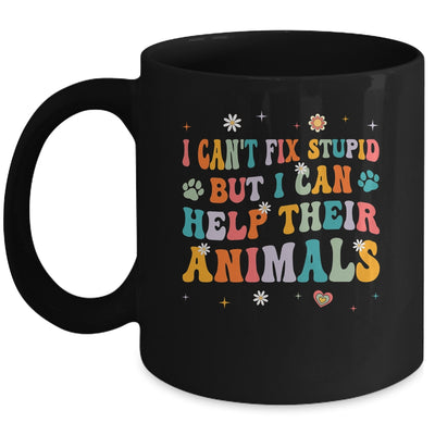 I Can't Fix Stupid But I Can Help Their Animals Groovy Mug | siriusteestore