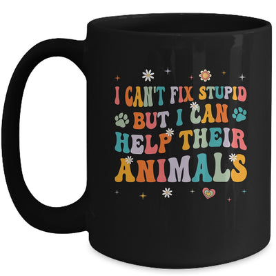 I Can't Fix Stupid But I Can Help Their Animals Groovy Mug | siriusteestore