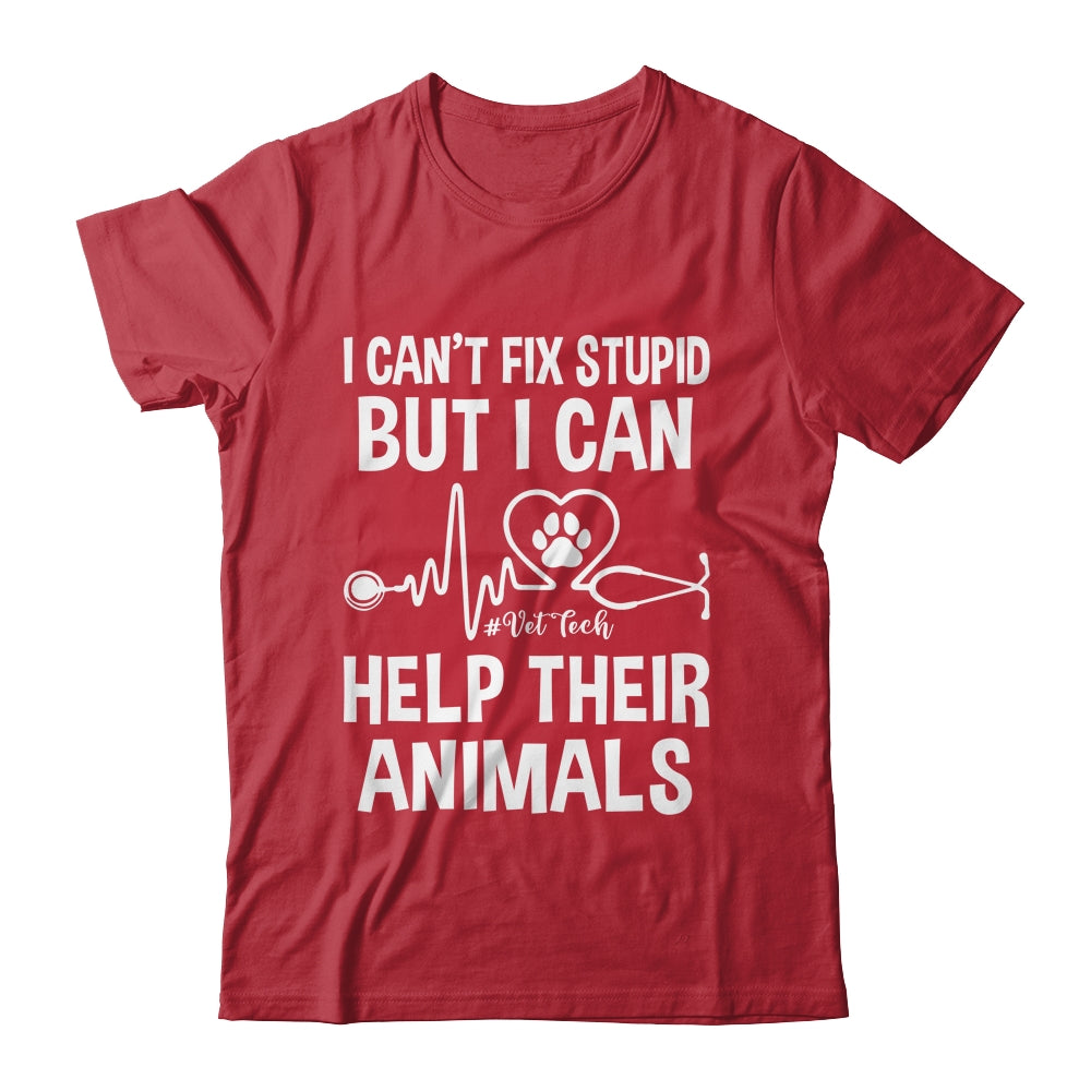 I Can't Fix Stupid But I Can Help Their Animals Vintage Shirt & Tank Top | siriusteestore