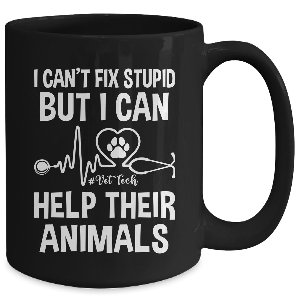 I Can't Fix Stupid But I Can Help Their Animals Vintage Mug | siriusteestore